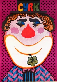 Bocianowski Clown with flower Polish Circus Poster