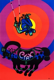 Cyrk Cowboy and Horse Bocianowski Polish Circus Poster