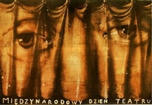 Miedzynarodowy dzien teatru, plakat, Czerniawski poster
