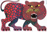 Circus Roaring Cat reprint Hilscher Hubert circus poster