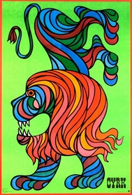 Circus Lion upside down Hilscher Hubert circus poster