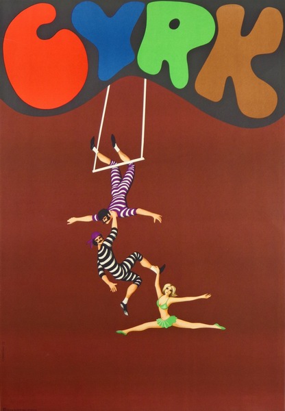 Cyrk - 3 na trapezie, Circus - 3 on trapeze, Kotarbinski Jan