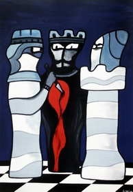 Schach und Kunst Lenica poster