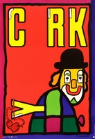 Circus Clown with Sling Mlodozeniec Jan circus poster