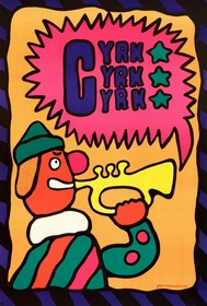 Circus Clown with trumpet Mlodozeniec Jan circus poster