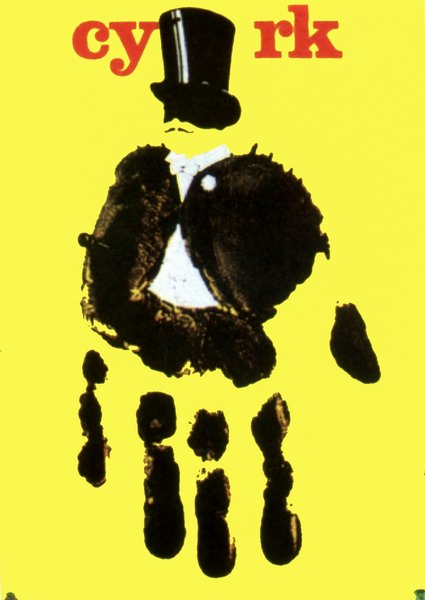 Cyrk, dlon zolta, Circus Clown - handprint yellow, Pagowski Andrzej