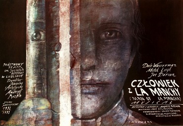 Czlowiek z La Manchy,Man of La Mancha,theater poster,Sadowski Czlowiek z La Manchy,Man of La Mancha,theater poster,Sadowski