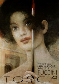 Tosca,Puccini,opera poster,Sadowski Tosca,Puccini,opera poster,Sadowski