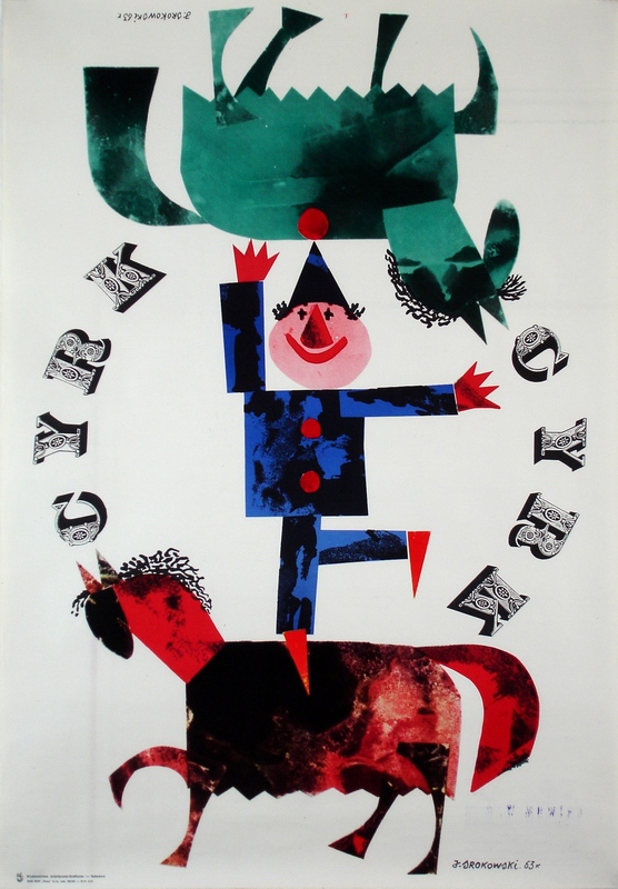Cyrk Klown i konie, Circus Clown and Horses, Srokowski Jerzy