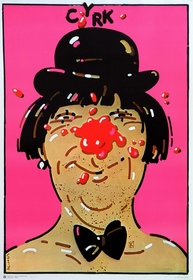 Clown with bow-tie Swierzy Waldemar circus poster