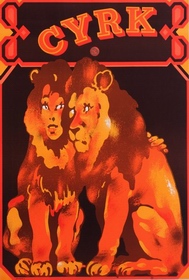 Lions - couple Swierzy Waldemar circus poster