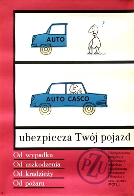 Autocasco ubezpiecza twoj pojazd PZU Tomaszewski poster