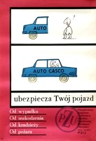 Autocasco ubezpiecza twoj pojazd PZU Tomaszewski poster