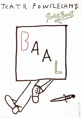 Baal Henryk Tomaszewski theater poster Baal Tomaszewski poster