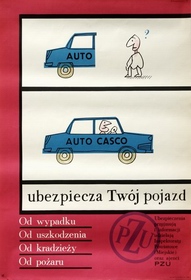 Autocasco ubezpiecza twoj pojazd PZU Tomaszewski Henryk poster Autocasco ubezpiecza twoj pojazd PZU Tomaszewski poster