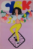 Circus Woman on Unicycle Urbaniec Maciej circus poster