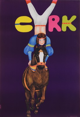 Circus poster Urbaniec Bareback Woman Circus poster Urbaniec Bareback Woman