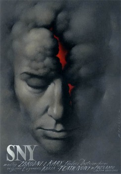 Sny	Dreams	Walkuski Wieslaw	theater poster, based on Dostoevsky,