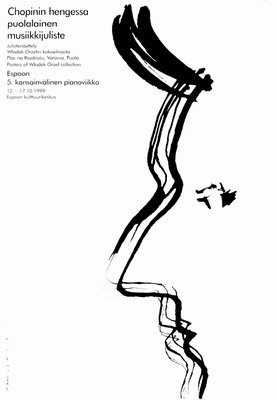 Chopinnin hengessa puolainen musiikkijuliste, Chopin in Polish Posters, Wasilewski Mieczyslaw