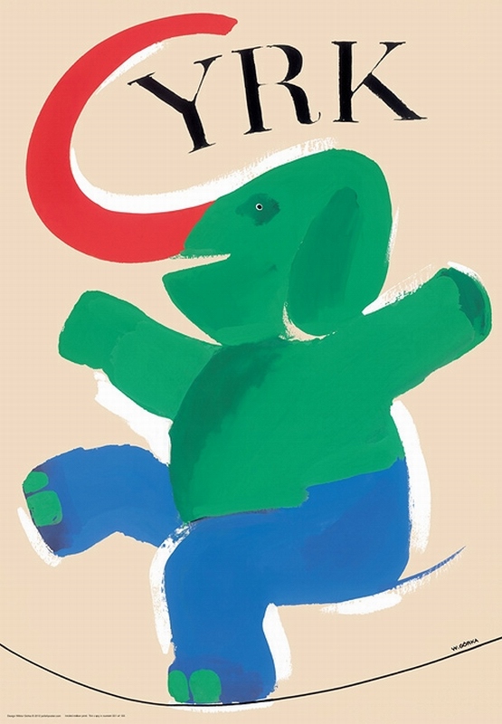 Cyrk Słoń na linie, Circus Elephant on Tightrope, Gorka Wiktor