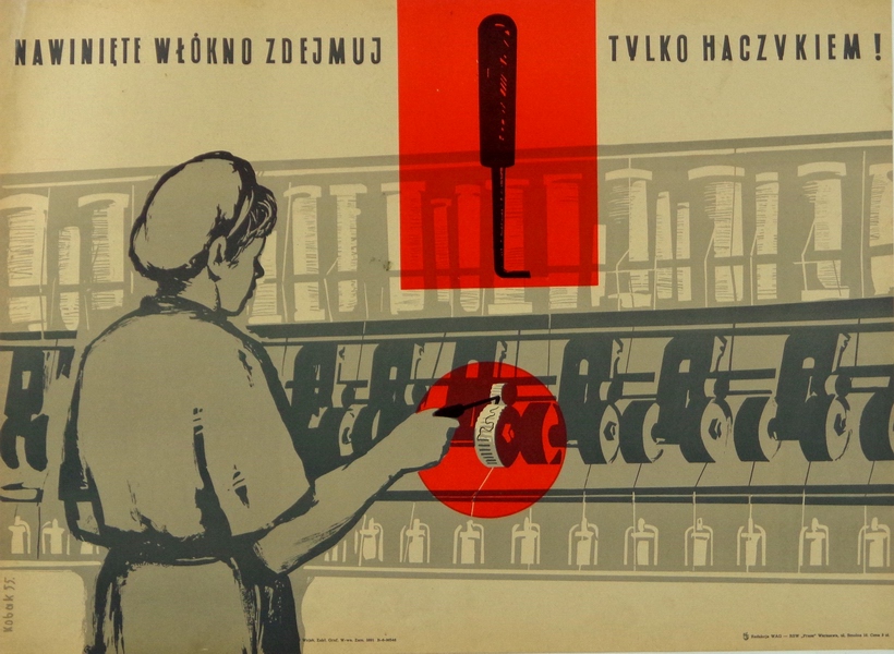 Nawinięte włókno zdejmuj tylko haczykiem - BHP, Health and Work Safety, Kobak Tadeusz