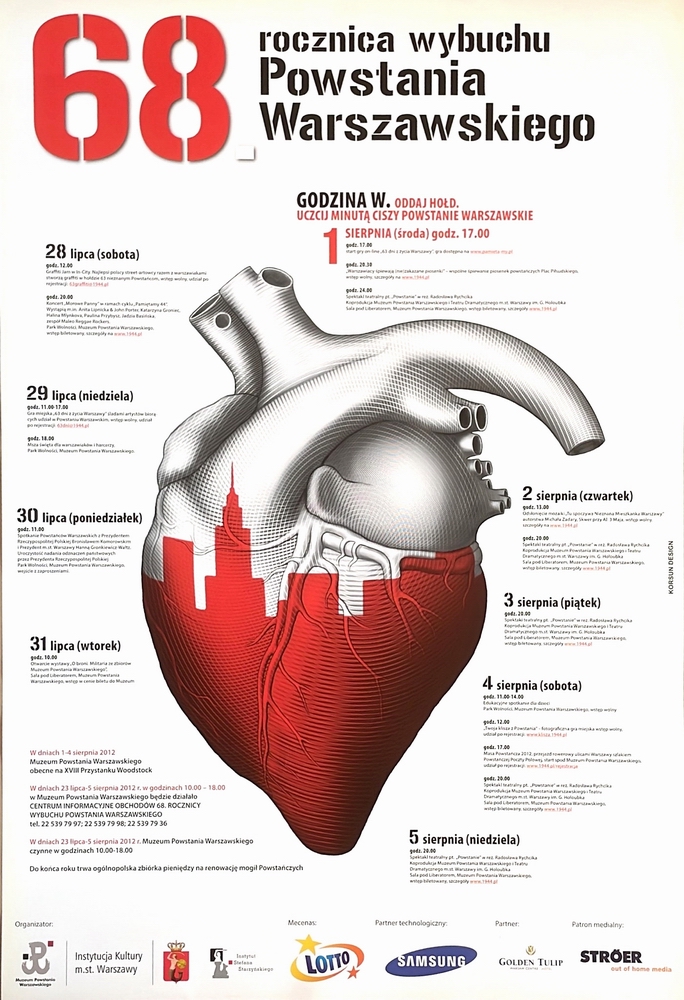 68 rocznica wybuchu Powstania Warszawskiego, 68th Anniversary of the Warsaw Uprising, Korsun Design 68 rocznica wybuchu Powstania Warszawskiego, 68th Anniversary of the Warsaw Uprising, Korsun Design