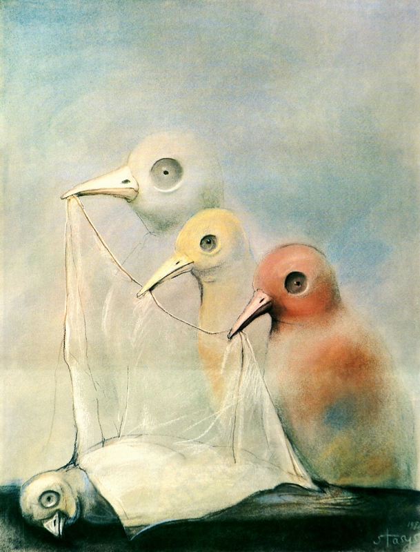 Pogrzeb ptaka, The Burial of a Bird, Eidrigevicius Stasys Pogrzeb ptaka, The Burial of a Bird, Eidrigevicius Stasys
