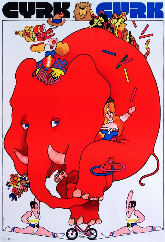 Cyrk Slon na rowerze, Circus - Elephant on bicycle , Swierzy Waldemar