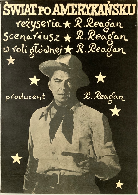 Świat po amerykańsku. Reżyseria: R. Reagan, scenariusz: R. Reagan, w roli głównej: R. Reagan..., The World According to America, Directed by: R. Reagan, Written by: R. Reagan, Starring: R. Reagan…, unk Świat po amerykańsku. Reżyseria: R. Reagan, scenariusz: R. Reagan, w roli głównej: R. Reagan..., The World According to America, Directed by: R. Reagan, Written by: R. Reagan, Starring: R. Reagan…, unk